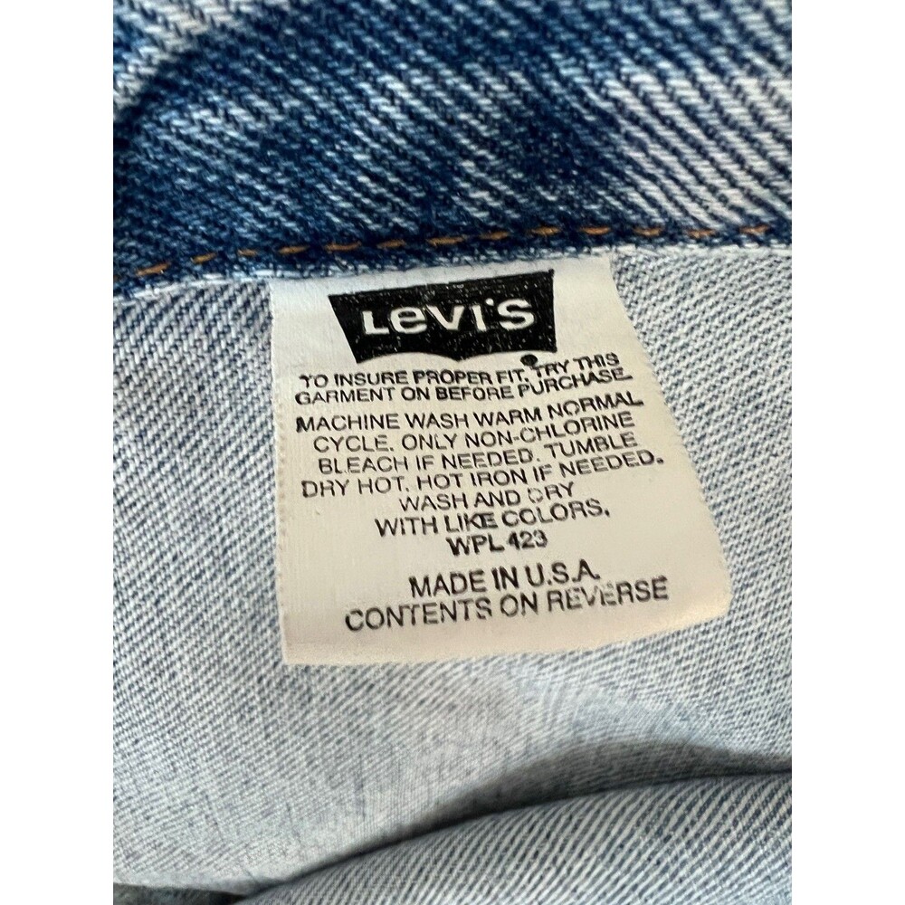 Levi’s 70507-0389 90s Vintage Blue Denim Trucker Jacket Mens Small USA - Picture 4 of 12